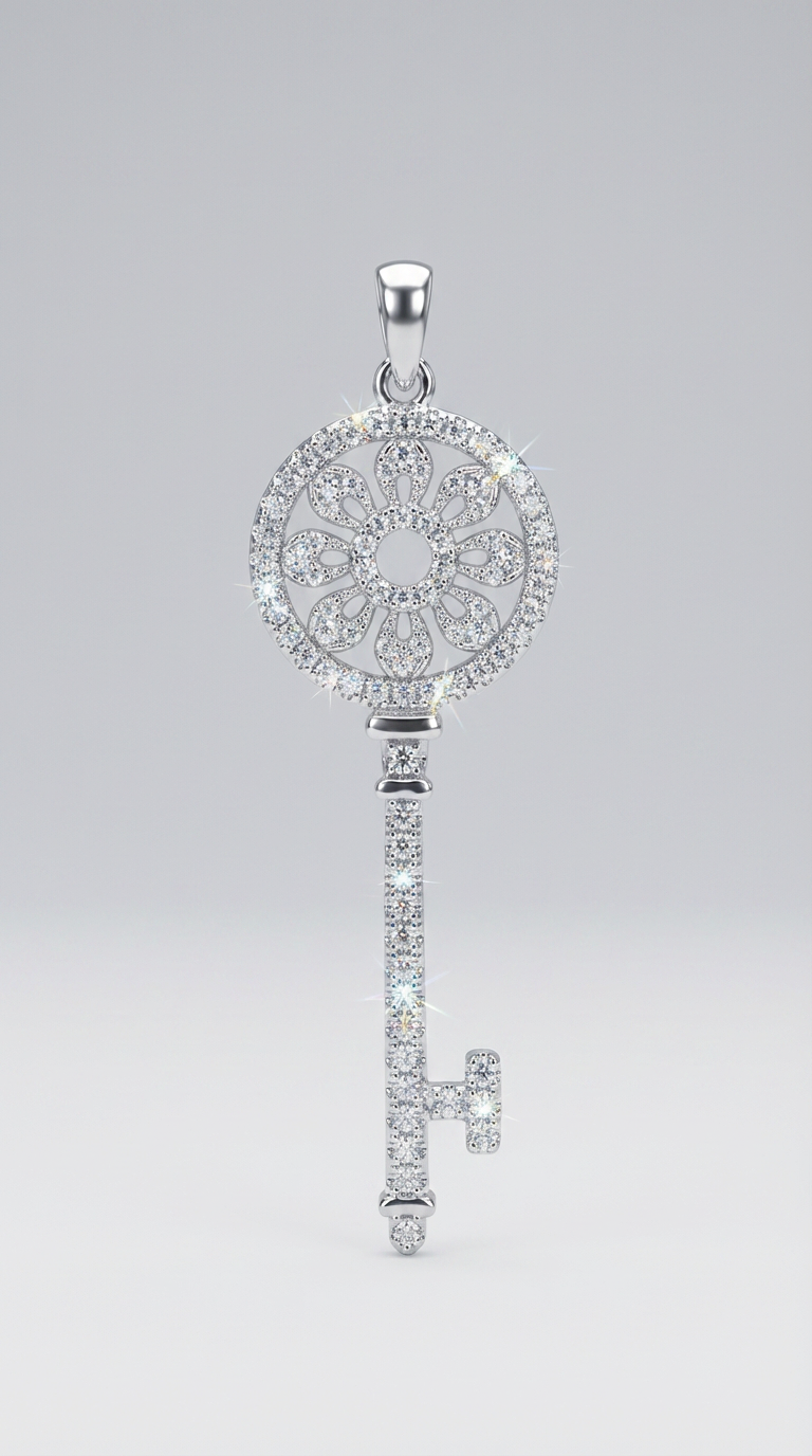 Silver Key of Illumination Pendant