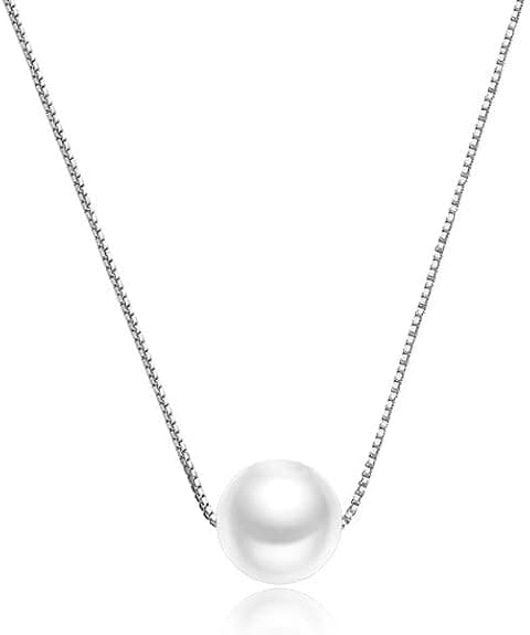 Lunar Pearl Pendant Necklace